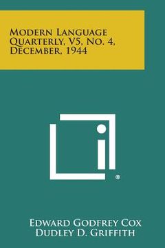 portada Modern Language Quarterly, V5, No. 4, December, 1944