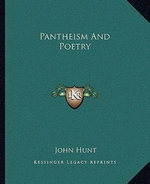 portada pantheism and poetry (en Inglés)