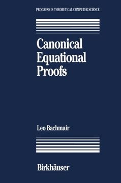 portada canonical equational proofs (en Inglés)