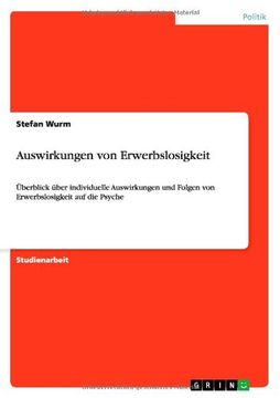 portada Auswirkungen von Erwerbslosigkeit (German Edition)