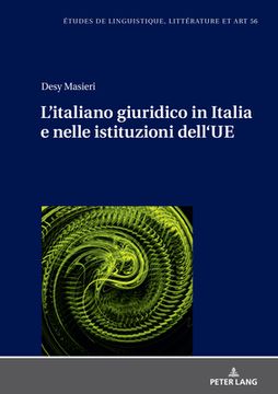 portada L'italiano giuridico in Italia e nelle istituzioni dell'UE (en Italiano)