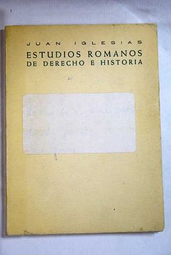 portada Estudios romanos de derecho e historia