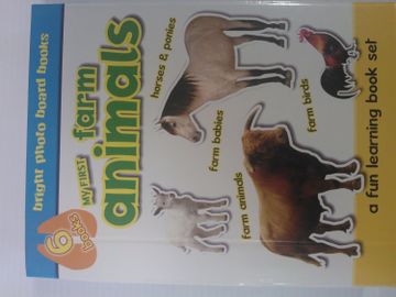 portada My First Farm Animals - 6 Board Book Set (en Inglés)