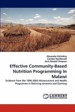 portada effective community-based nutrition programming in malawi (in English)