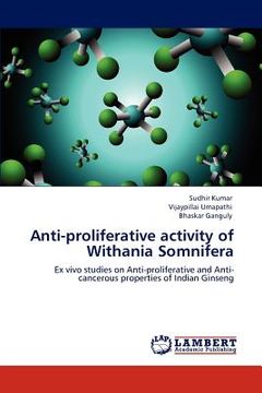 portada anti-proliferative activity of withania somnifera (en Inglés)