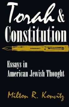 portada torah and constitution: essays in american jewish thought (en Inglés)