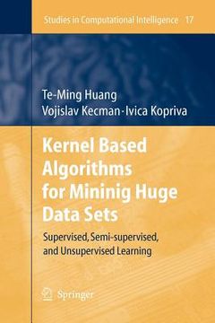 portada kernel based algorithms for mining huge data sets: supervised, semi-supervised, and unsupervised learning (en Inglés)