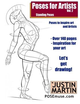 portada Poses for Artists Volume 2 - Standing Poses: An Essential Reference for Figure Drawing and the Human Form (Inspiring art and Artists) (en Inglés)