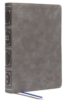 portada Nkjv, Reference Bible, Classic Verse-By-Verse, Center-Column, Leathersoft, Gray, red Letter, Thumb Indexed, Comfort Print: Holy Bible, new King James Version (en Inglés)