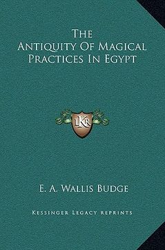 portada the antiquity of magical practices in egypt (en Inglés)