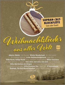 portada Weihnachtslieder aus Aller Welt - Sopran-/Altblockflöte (en Alemán)