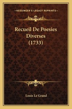 portada Recueil De Poesies Diverses (1733) (en Francés)