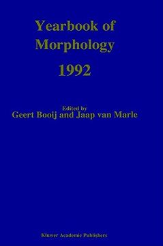 portada yearbook of morphology 1992: theme: the nature of morphological rules (in English)