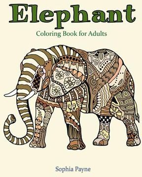 portada Elephant Coloring Book for Adults (in English)