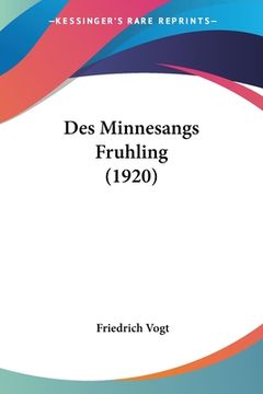 portada Des Minnesangs Fruhling (1920) (en Alemán)