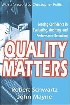 portada quality matters: seeking confidence in evaluating, auditing, and performance reporting (in English)