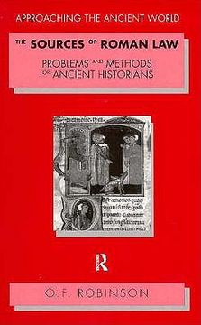 portada the sources of roman law: problems and methods for ancient historians (en Inglés)