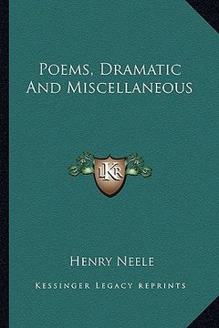 portada poems, dramatic and miscellaneous (en Inglés)