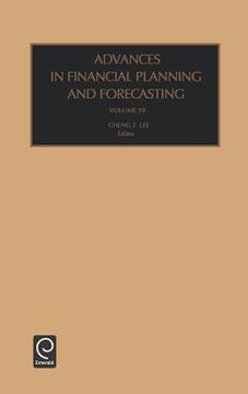 portada advances in financial planning and forecasting (en Inglés)