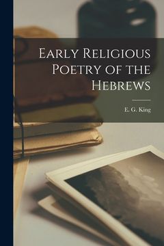 portada Early Religious Poetry of the Hebrews (en Inglés)