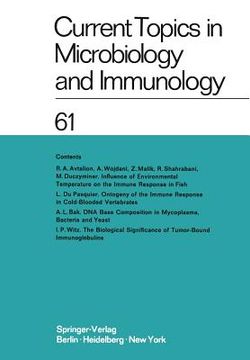 portada current topics in microbiology and immunology / ergebnisse der mikrobiologie und immunitatsforschung (in English)