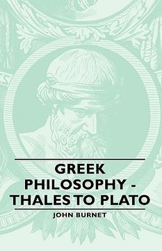 portada greek philosophy - thales to plato (en Inglés)