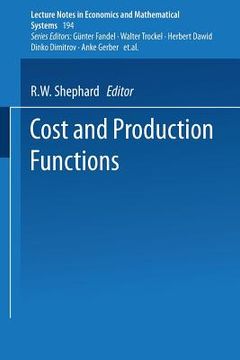 portada cost and production functions (en Inglés)