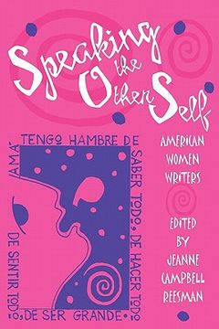 portada speaking the other self: american women writers (in English)