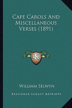 portada cape carols and miscellaneous verses (1891) (en Inglés)