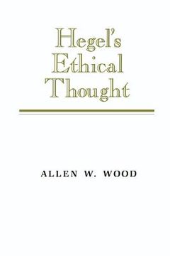 portada Hegel's Ethical Thought (in English)