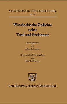 portada Winsbeckische Gedichte Nebst Tirol und Fridebrant (in German)