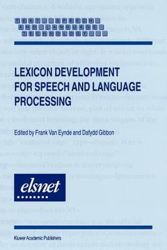 portada lexicon development for speech and language processing (en Inglés)