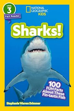 portada National Geographic Readers: Sharks! (Level 3): 100 fun Facts About These Fin-Tastic Fish (en Inglés)