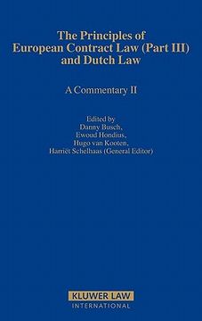 portada principles of european contract law and dutch law (part iii). a commentary ii
