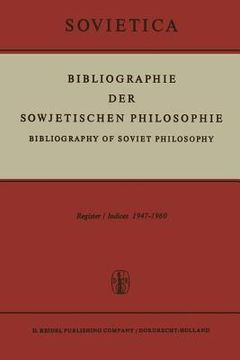 portada Bibliographie Der Sowjetischen Philosophie: Bibliography of Soviet Philosophy V (en Alemán)