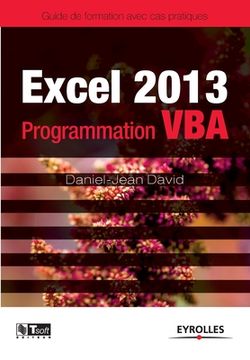 portada Excel 2013 - Programmation VBA (en Francés)
