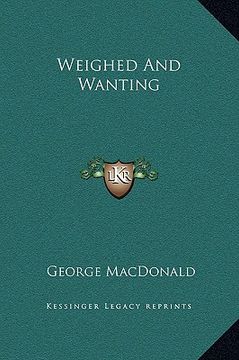 portada weighed and wanting (in English)