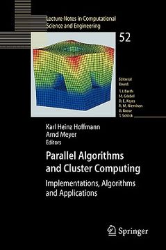 portada parallel algorithms and cluster computing: implementations, algorithms and applications (en Inglés)