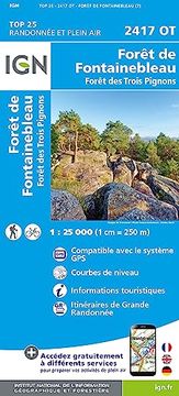 portada Forêt de Fontainbleau Trois Pignons 1: 25 000 (en Francés)