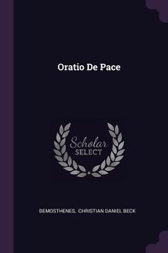 portada Oratio De Pace (en Inglés)