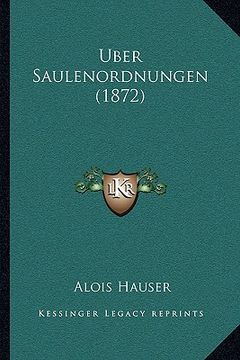 portada Uber Saulenordnungen (1872) (en Alemán)