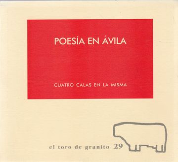 portada Poesía en Ávila. Cuatro Calas en la Misma