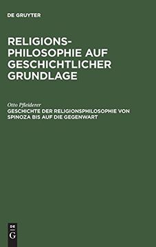 portada Geschichte der Religionsphilosophie von Spinoza bis auf die Gegenwart 