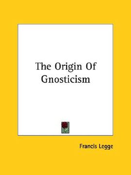 portada the origin of gnosticism (en Inglés)
