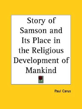 portada story of samson and its place in the religious development of mankind (in English)