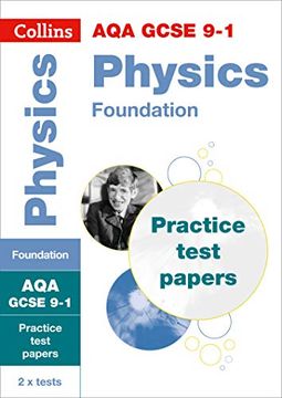 portada Aqa Gcse 9-1 Physics Foundation Practice Test Papers (Collins Gcse 9-1 Revision) (en Inglés)