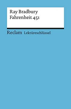 portada Lektüreschlüssel zu ray Bradbury: Fahrenheit 451 (en Alemán)