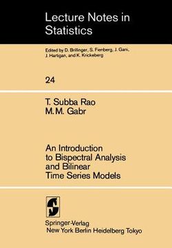 portada an introduction to bispectral analysis and bilinear time series models (en Inglés)