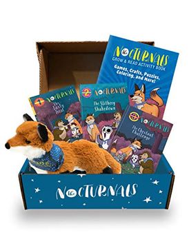 portada The Nocturnals Grow & Read Activity Box: Early Readers, Plush Toy, and Activity Book - Level 1–3 (The Nocturnals Activity box Series (2)) (en Inglés)