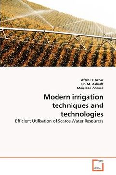 portada modern irrigation techniques and technologies (en Inglés)
